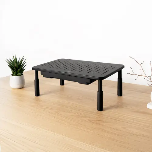 Soporte Elevador Multiusos para Monitor/Portátil, Negro - Imagen 2