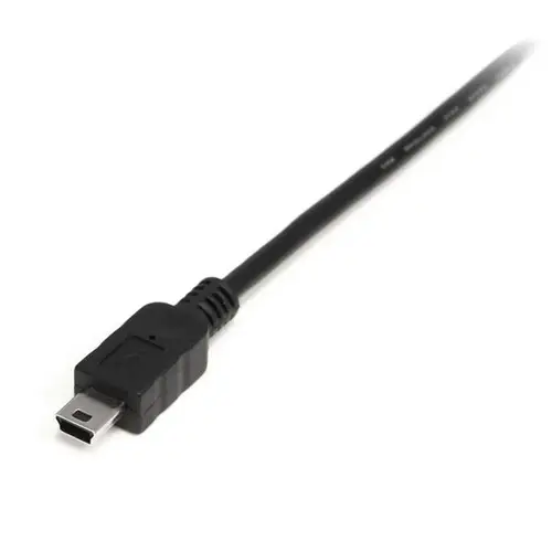 Cable USB de 1m para Cámara - 1x USB A Macho - 1x Mini USB B Macho - Adaptador Negro - Imagen 3