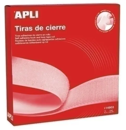 C. CINTA VELCRO APLI 2CMX25M 14903 BLANCO