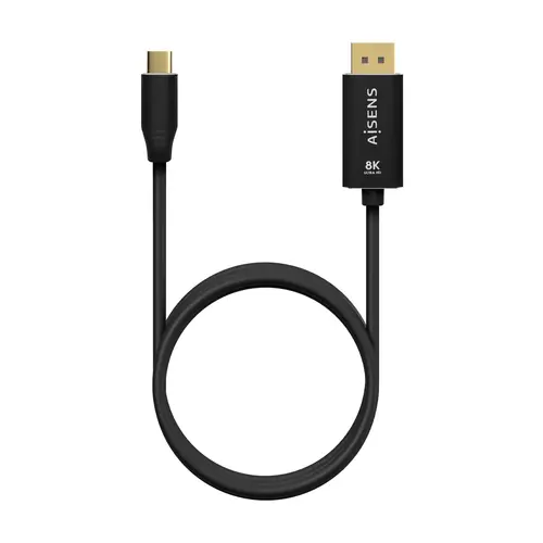 Cable Conversor Aluminio USB-C a Displayport 8K@60Hz, USB-C/M-DP/M, Negro, 1.8M - Imagen 3