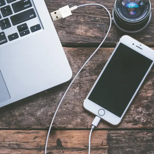 Cable Lightning a USB-A, Lightning/M -USB A/M, Blanco, 50 cm - Imagen 5