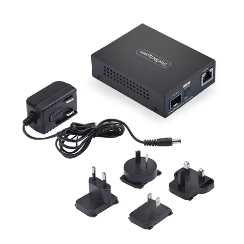 Conversor de Medios de Fibra 10GbE SFP+ - RJ-45 a SFP+ 10GBASE-X - Monomodo - Multimodo - Tramas Jumbo de 16K - TAA - Imagen 5