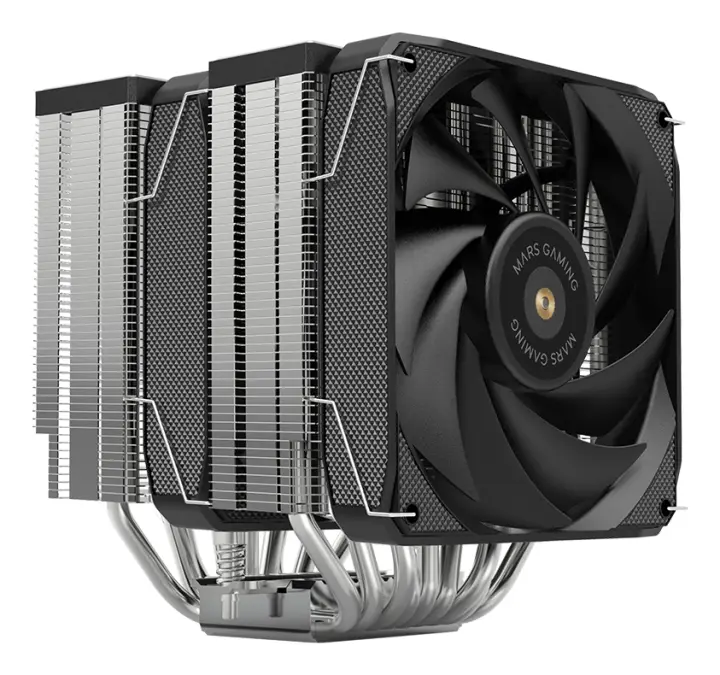 MCPU-XU9, Disipador CPU Doble Torre, TDP 400W, 2x Ventiladores de Aspas Híbridas y Rodamiento FDB de Cobre Hiperbalanceado, 9 Heatpipes Tecnología BPH ULTRA, Multisocket Universal, Negro