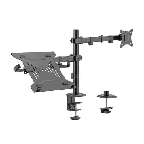 Soporte de Mesa Giratorio e Inclinable para Portatil y Monitor/TV 9Kg de 17-32, Negro - Imagen 1