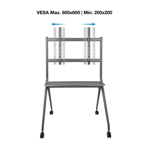 iSTAND Soporte de Suelo con Ruedas para Pantallas 50"- 86", Gris - Imagen 2