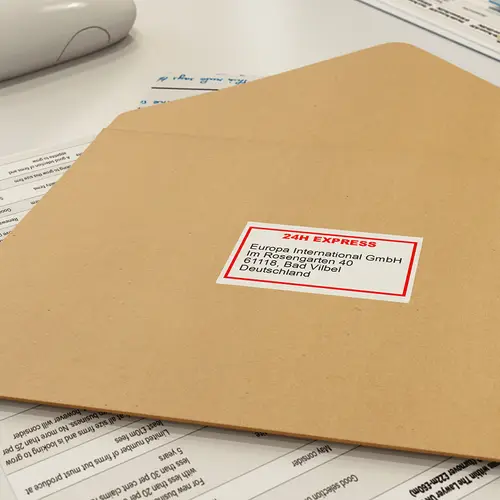 DK-22251 cinta para impresora de etiquetas Negro y rojo sobre blanco - Imagen 2