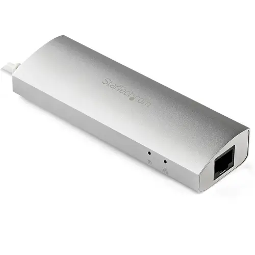 Hub Ladrón USB 3.0 de 3 Puertos con Adaptador de Red Ethernet Gigabit - Hub Concentrador USB-A - Alimentado por el Bus - 5Gbps - Hub USB Portátil - Carcasa Resistente - Imagen 2