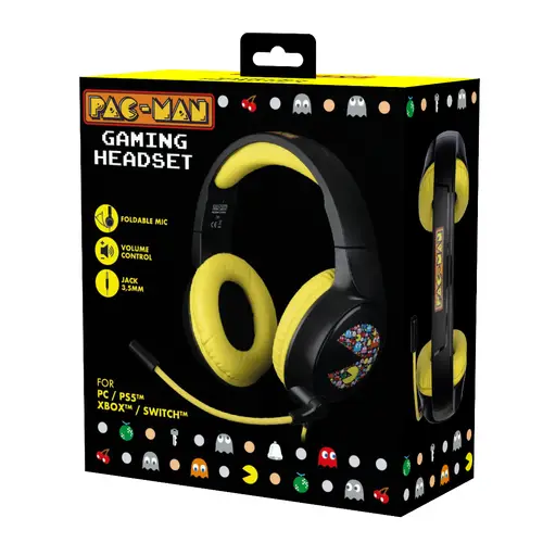 PacMan Auriculares Alámbrico Diadema Juego USB tipo A Negro, Amarillo - Imagen 6