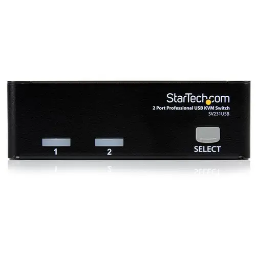 Conmutador Switch Profesional KVM 2 Puertos Vídeo VGA - USB - Hasta 1920x1440 - Imagen 2