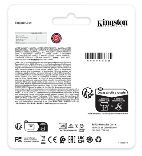 DataTraveler 128GB ® Kyson, USB 3.2 Gen 1 metálico, 220 MB/s - Imagen 5