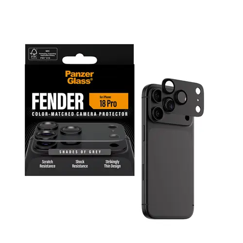 ® Fender Camera Lens Protector Shades of Grey iPhone 18 Pro Protector de pantalla 1 pieza(s) - Imagen 5