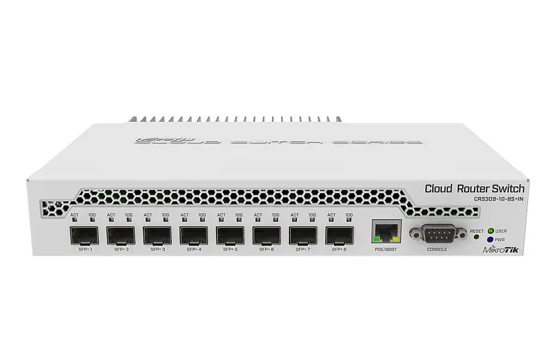 CRS309-1G-8S+ Gestionado Gigabit Ethernet (10/100/1000) Energía sobre Ethernet (PoE) Blanco