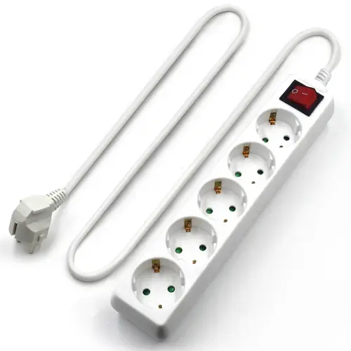 EW3916 base múltiple 1,5 m 5 salidas AC Interior Blanco - Imagen 3