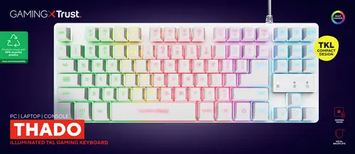 GXT 833W Thado teclado Juego USB QWERTY Español Blanco - Imagen 9