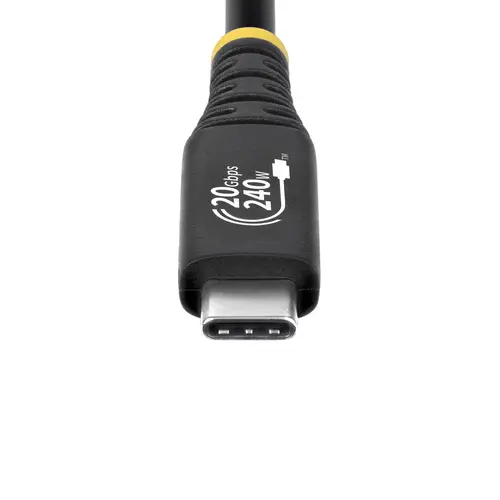 Cable USB4 2m - Cable USB-C Certificado USB-IF - 20Gbps - PD 240W EPR - 4K120 - DP 1.4 - Cable USB Tipo C - Recubrimiento de TPE - Negro - Imagen 4