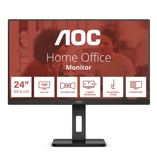 E3 24E3QAF LED display 60,5 cm (23.8") 1920 x 1080 Pixeles Full HD LCD Negro - Imagen 1