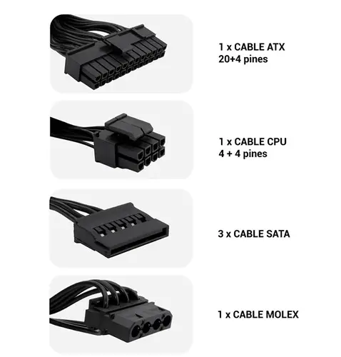FUENTE DE ALIMENTACION SFX BLACK550 GR-S 550W NEGRA - Imagen 5