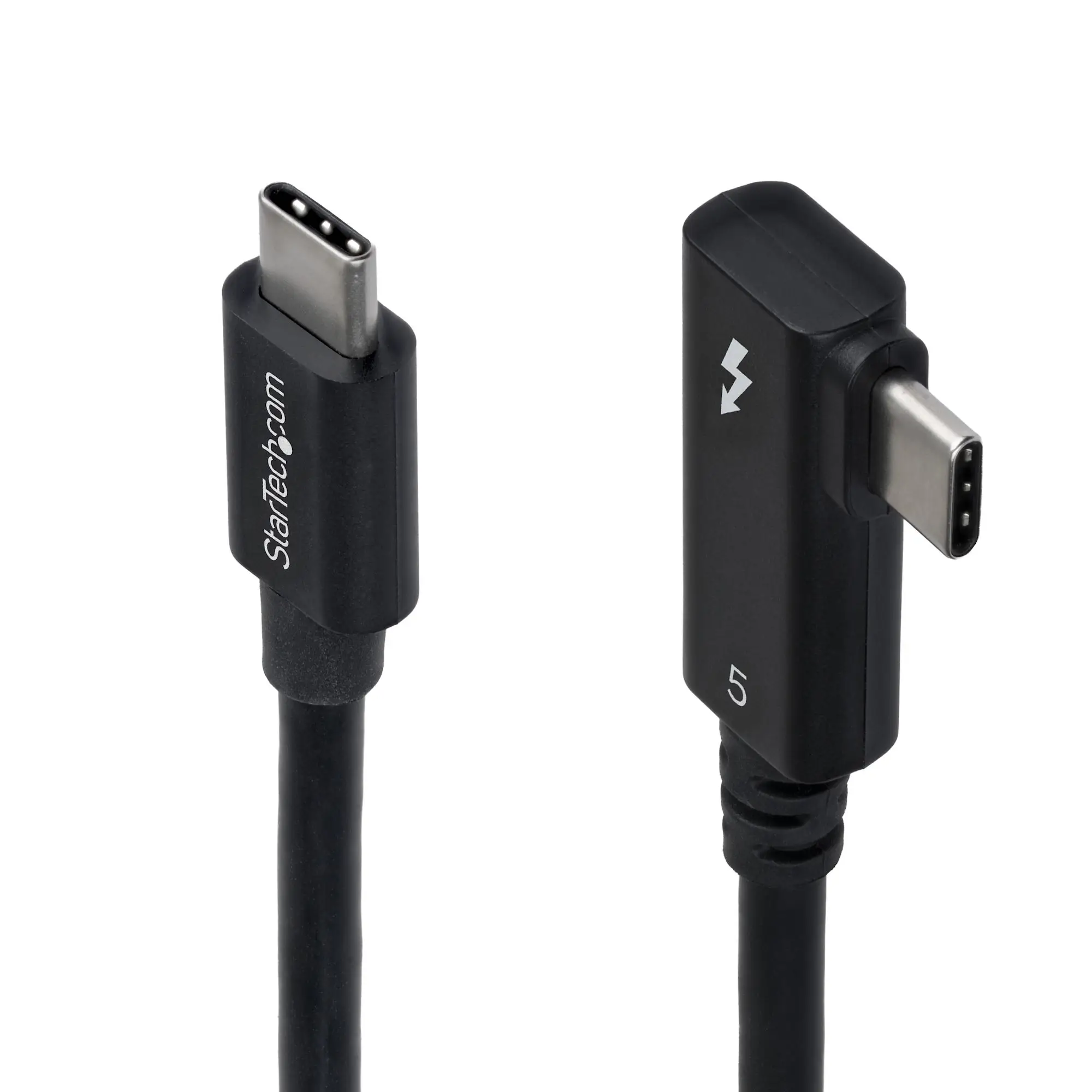 Cable Thunderbolt 5 Acodado a la Derecha 80cm - 80Gbps/120Gbps - 8K60 - PD240W - Cable Thunderbolt Certificado en Ángulo a la Derecha - Compatible con Thunderbolt 4/USB4/USB-C/USB Tipo C - Imagen 7