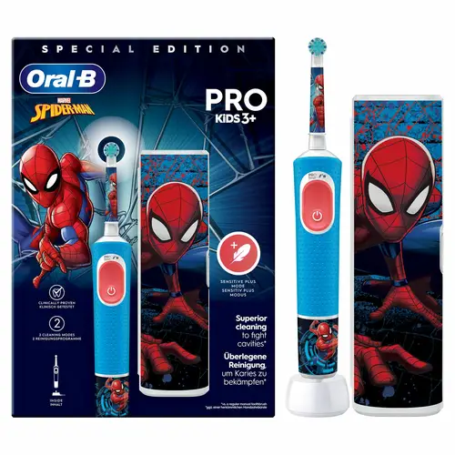 Vitality Pro Kids Spiderman Niño Cepillo dental oscilante Azul, Rojo - Imagen 1
