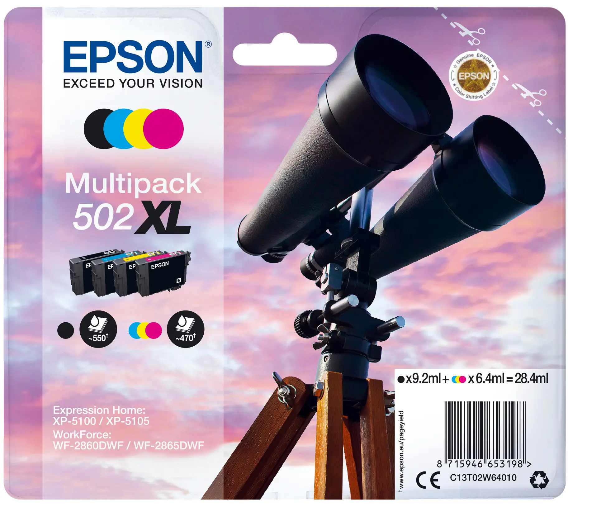 Multipack 4-colours 502XL Ink