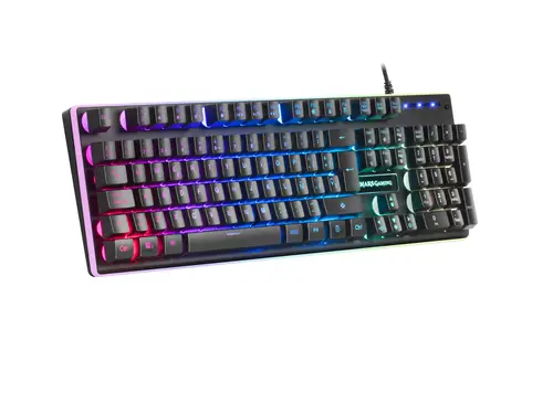 MK320ES, Teclado Gaming H-Mech, 13 Modos RGB y Halo, Reposamuñecas Acolchado, Antighosting, Idioma Español, Color Negro - Imagen 4