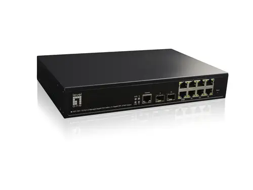 GEP-1061 switch Gestionado L2 Gigabit Ethernet (10/100/1000) Energía sobre Ethernet (PoE) Negro - Imagen 3