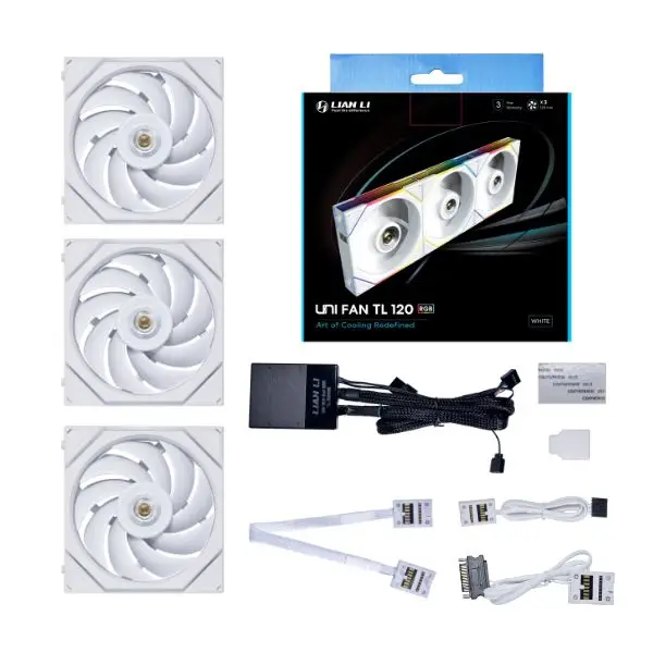UNI FAN TL Carcasa del ordenador Ventilador 12 cm Blanco