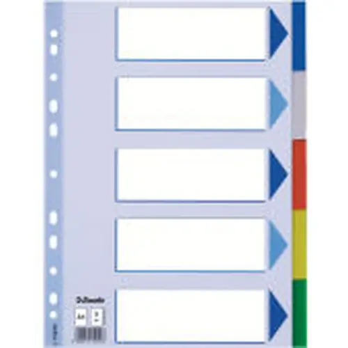 Multicoloured Polypropylene Dividers Separador en blanco con pestaña Polipropileno (PP) Multicolor - Imagen 1