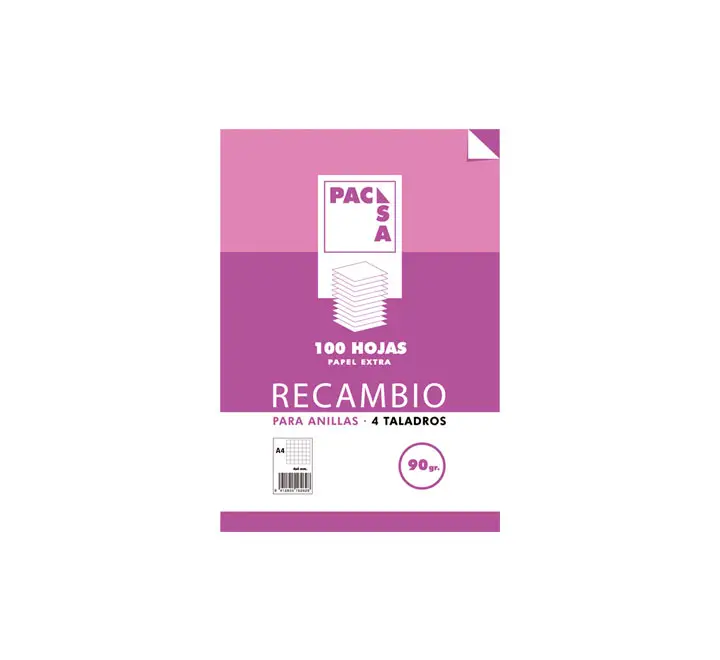 REC.100H A4 MILIMETRADO PACSA MRG 90G 21274