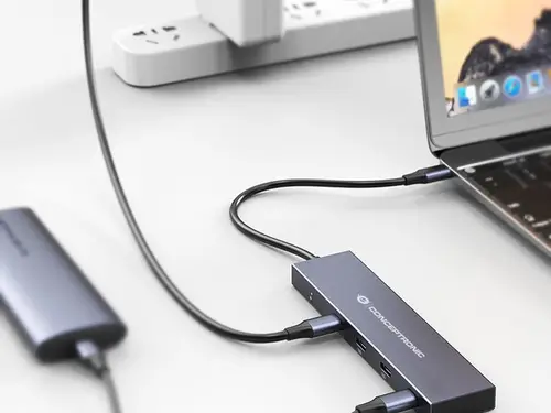 HUBBIES14G hub de interfaz USB 3.2 Gen 2 (3.1 Gen 2) Type-C 10000 Mbit/s Gris - Imagen 5