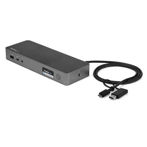 Docking Station Universal para Portátil - Replicador de Puertos Híbrido USB-C/-A - 2x HDMI y DP 4K - PD 60W - Mac / Windows / Chrome OS - Hub de 4 Puertos USB 5Gbps - Ethernet - Imagen 1