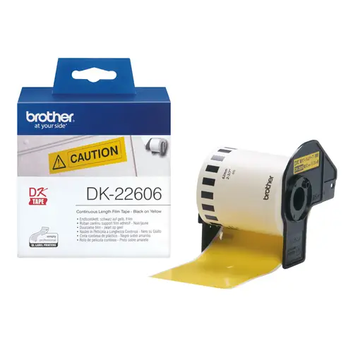 DK-22606 cinta para impresora de etiquetas Negro sobre amarillo - Imagen 1