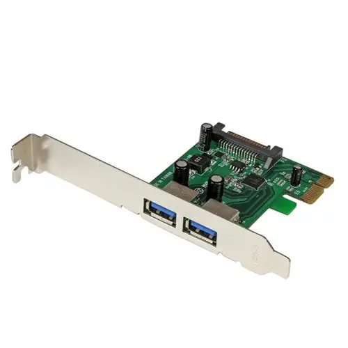 Tarjeta PCI Express de 2 Puertos USB 3.0 SuperSpeed con UASP y Alimentación SATA - Adaptador Interno - Imagen 1