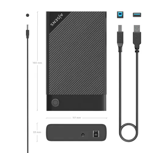 Caja Externa 3.5" ASE-3529B SATA A USB 3.0/USB3.1 Gen1, Negra - Imagen 5