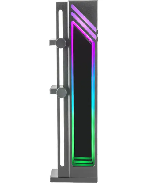 MCA-GCB, Soporte para Tarjeta Gráfica, Iluminación ARGB Infinity Mirror, Soporte GPU con Sincronización ARGB, Base Magnética Antideslizante, Compatibilidad Universal, Negro