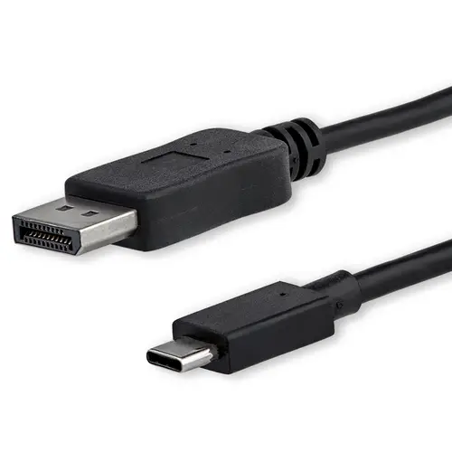 Cable 1m USB C a DisplayPort 1.2 de 4K a 60Hz - Adaptador Convertidor USB Tipo C a DisplayPort - HBR2 - Conversor USBC con Modo Alt - Compatible con Thunderbolt 3 - Negro - Imagen 1
