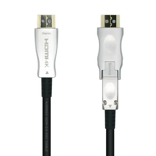 Cable HDMI V2.0 AOC Desmontable Premium Alta Velocidad / HEC 4k@60Hz 4:4:4 18Gbps, A/M-D/A/M, Negro, 40m - Imagen 1
