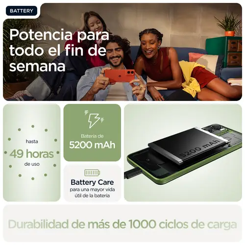 moto g06 17,5 cm (6.88") SIM doble Android 15 4G USB Tipo C 8 GB 256 GB 5200 mAh Verde - Imagen 17
