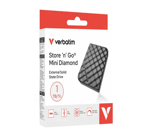 Store 'n' Go Mini Diamond 1 TB USB Tipo C 3.2 Gen 2 (3.1 Gen 2) Negro - Imagen 2