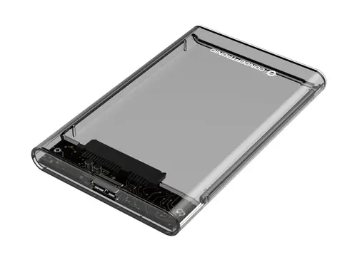 DANTE03T caja para disco duro externo Carcasa de disco duro/SSD Transparente 2.5" - Imagen 1