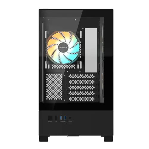 C201 PANORAMIC Caja de PC  Torre Media, m-ATX, soporte para radiador de 360 mm, 3 ventiladores preinstalados, USB 3.0, compatible con RGB Fusion - Imagen 4