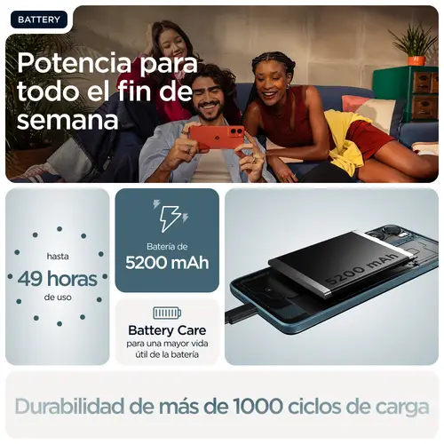 moto g06 17,5 cm (6.88") SIM doble Android 15 4G USB Tipo C 8 GB 256 GB 5200 mAh Azul - Imagen 17