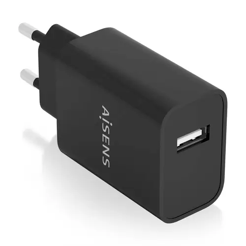 Cargador USB 10W alta eficiencia, 5V/2A, Negro - Imagen 1