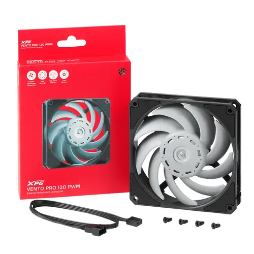 VENTO PRO 120 PWM Carcasa del ordenador Ventilador 12 cm Negro, Blanco 1 pieza(s) - Imagen 5