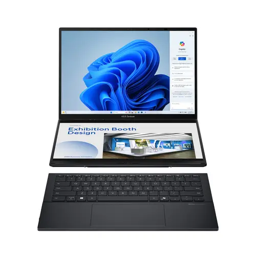 Zenbook Duo OLED UX8406CA-PZ152W - Ordenador Portátil 14" WQXGA+ 120Hz (Intel Core Ultra 9 285H, 32GB RAM, 1TB SSD, Arc 140T, Windows 11 Home) Gris Tintero - Teclado QWERTY español - Imagen 1