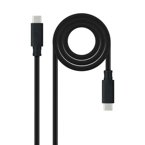 Cable USB 3.1 Gen2 10Gbps 5A, 4K/60Hz, USB-C/M-USB-C/M, Negro, 1.5 m - Imagen 1