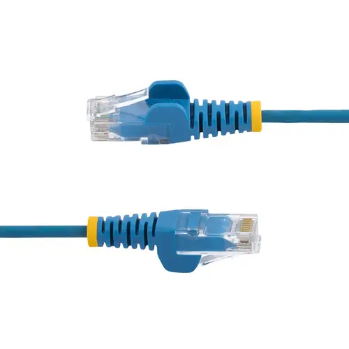 Cable de Red Ethernet CAT6 Delgado sin Enganches Azul de 10m - Cable RJ45 Snagless Slim de 28AWG - Alambre de Cobre Puro - PoE 100W - con Alivios de Tensión - LSZH - Probado con Fluke - Imagen 3