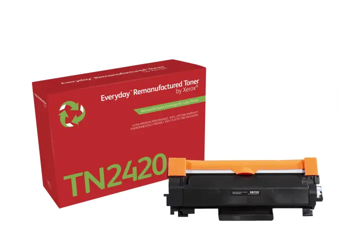 Remanufacturado Everyday Tóner Everyday Mono remanufacturado de Xerox es compatible con Brother TN2420, High capacity