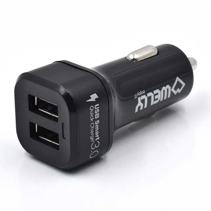 WY11001 cargador de dispositivo móvil Universal Negro Encendedor de cigarrillos Carga rápida Auto