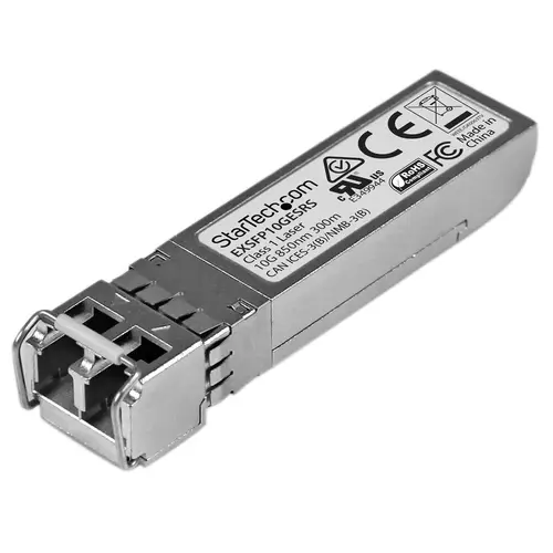 Módulo Transceptor SFP+ Compatible con el Modelo EX-SFP-10GE-SR de Juniper - 10GBASE-SR - Fibra Multimodo (MMF) 10GbE - SFP+ Ethernet Gigabit 10Gb - LC 300m - 850nm - DDM - Imagen 1
